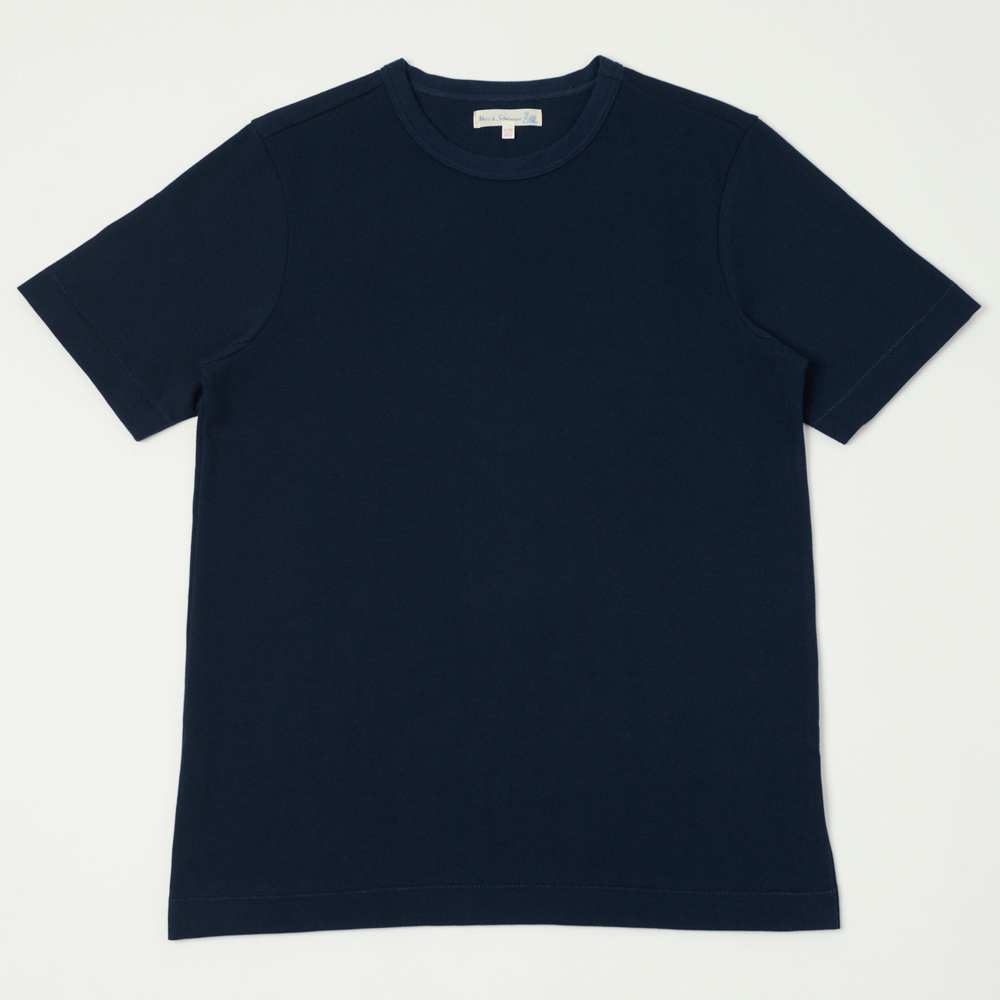 Merz b. Schwanen 214PK Relaxed Piquè T-Shirt - Ink Blue