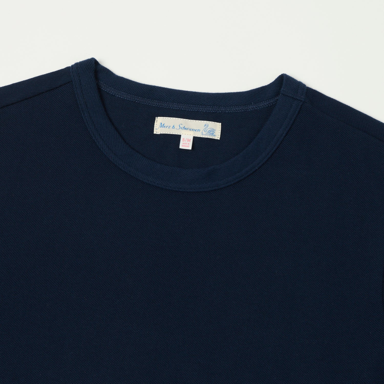 Merz b. Schwanen 214PK Relaxed Piquè T-Shirt - Ink Blue