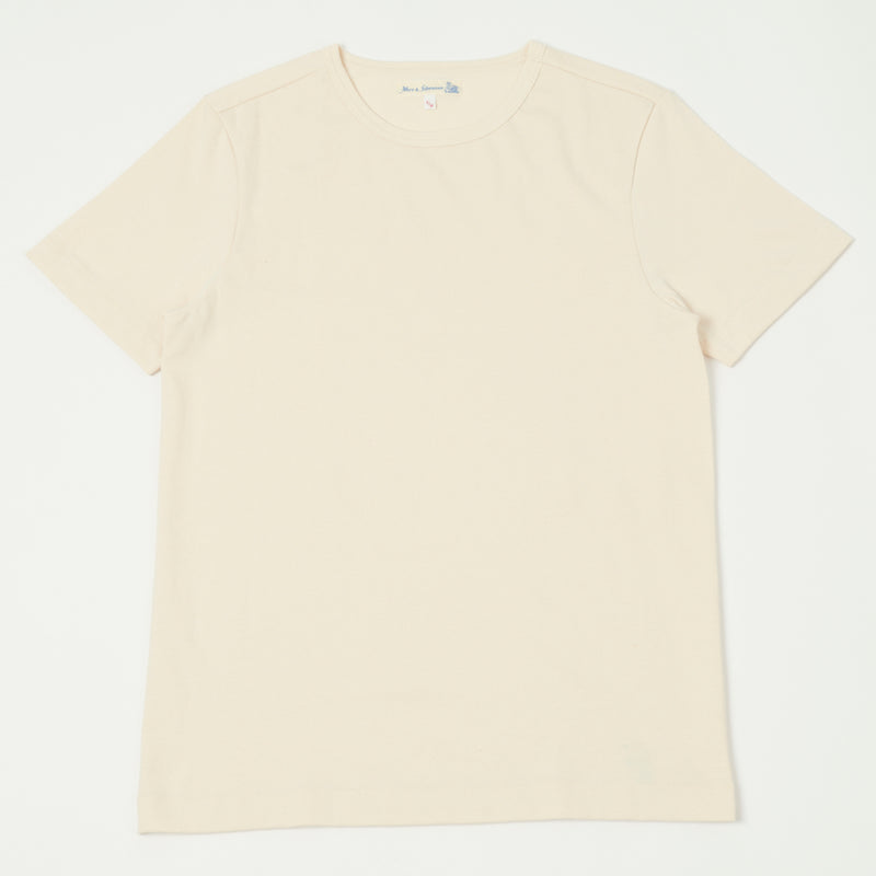 Merz b. Schwanen 215 Classic Crew Neck Tee - Nature