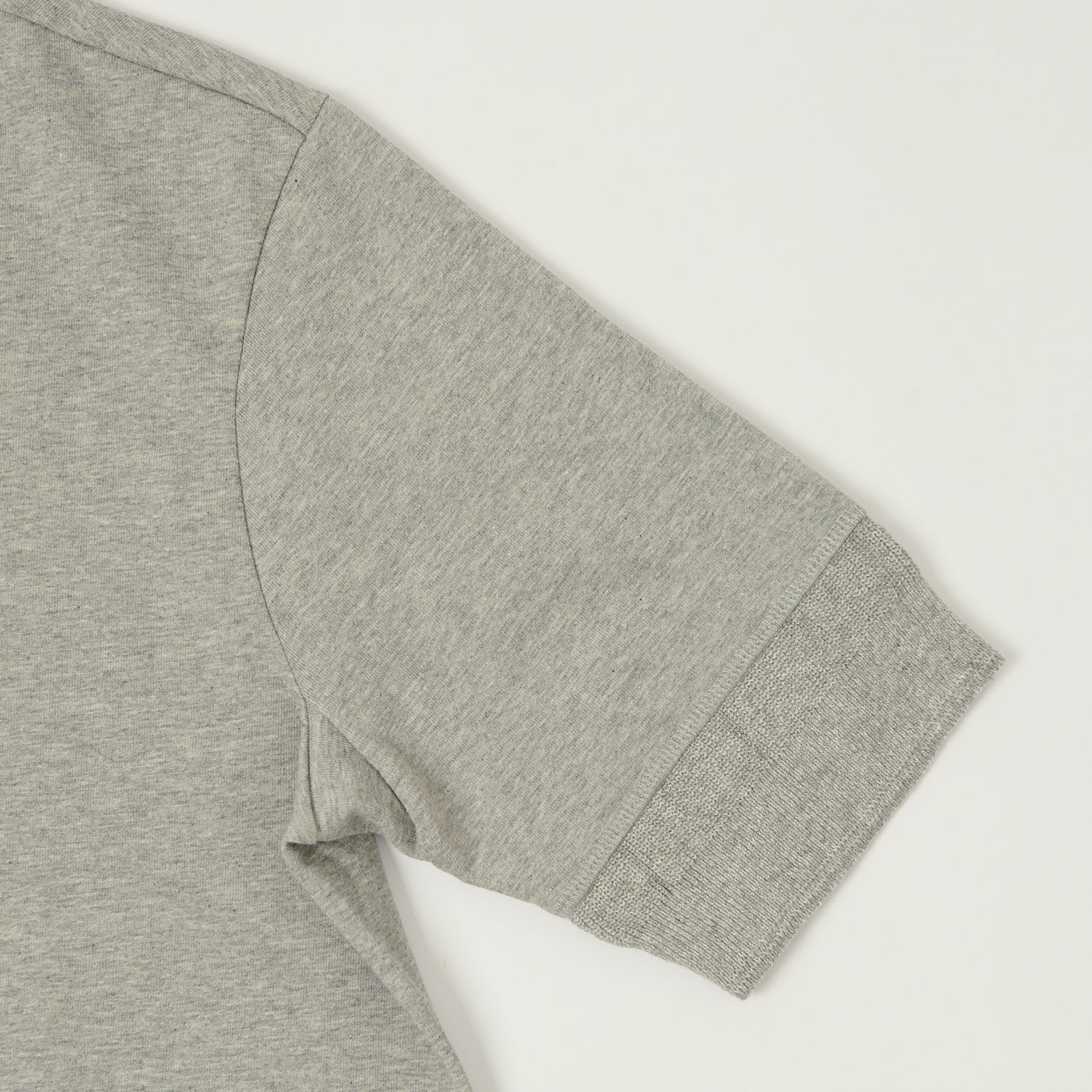 Merz b. Schwanen 207 Short Sleeve Henley - Grey Melange