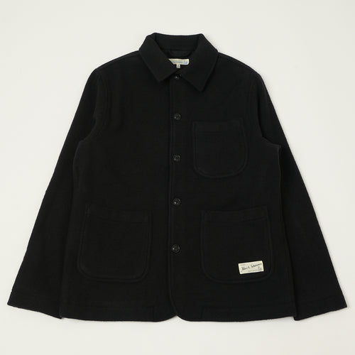 Merz b. Schwanen 'Good Basics' Wool Work Jacket - Deep Black