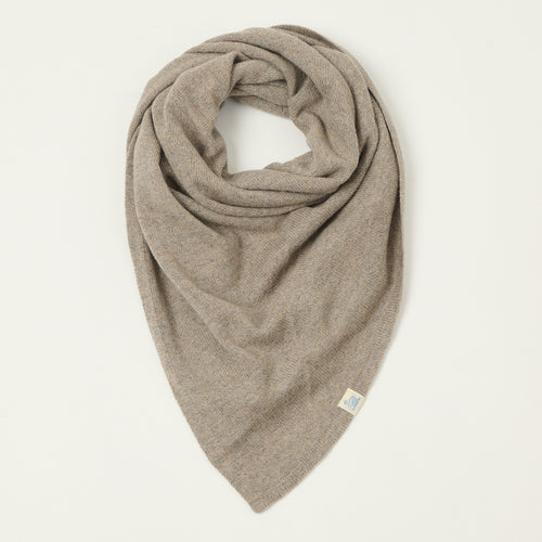 Merz b. Schwanen 'Good Basics' Merino/Cashmere/Silk Triangle Scarf - Faded Grain