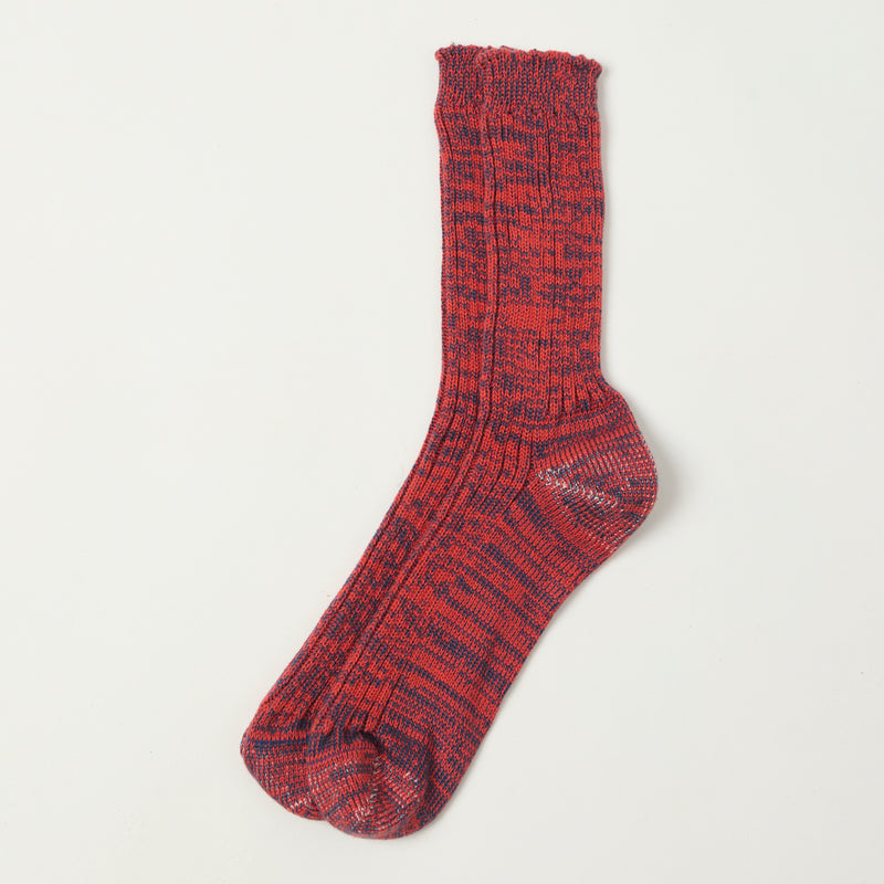 Merz b. Schwanen 271 Cotton Socks - Navy/Red