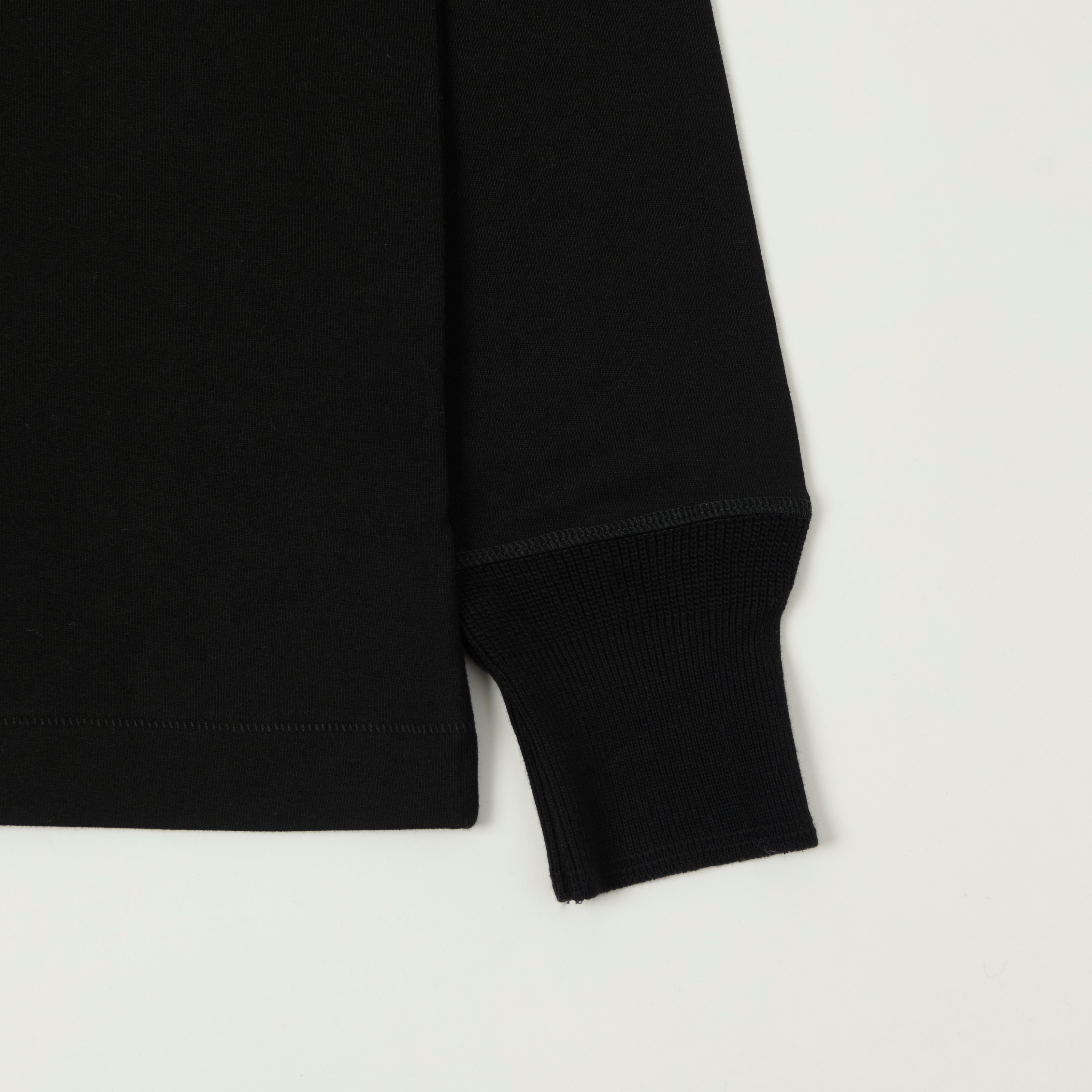 Merz b. Schwanen 2M06 Classic Long Sleeve Henley - Black