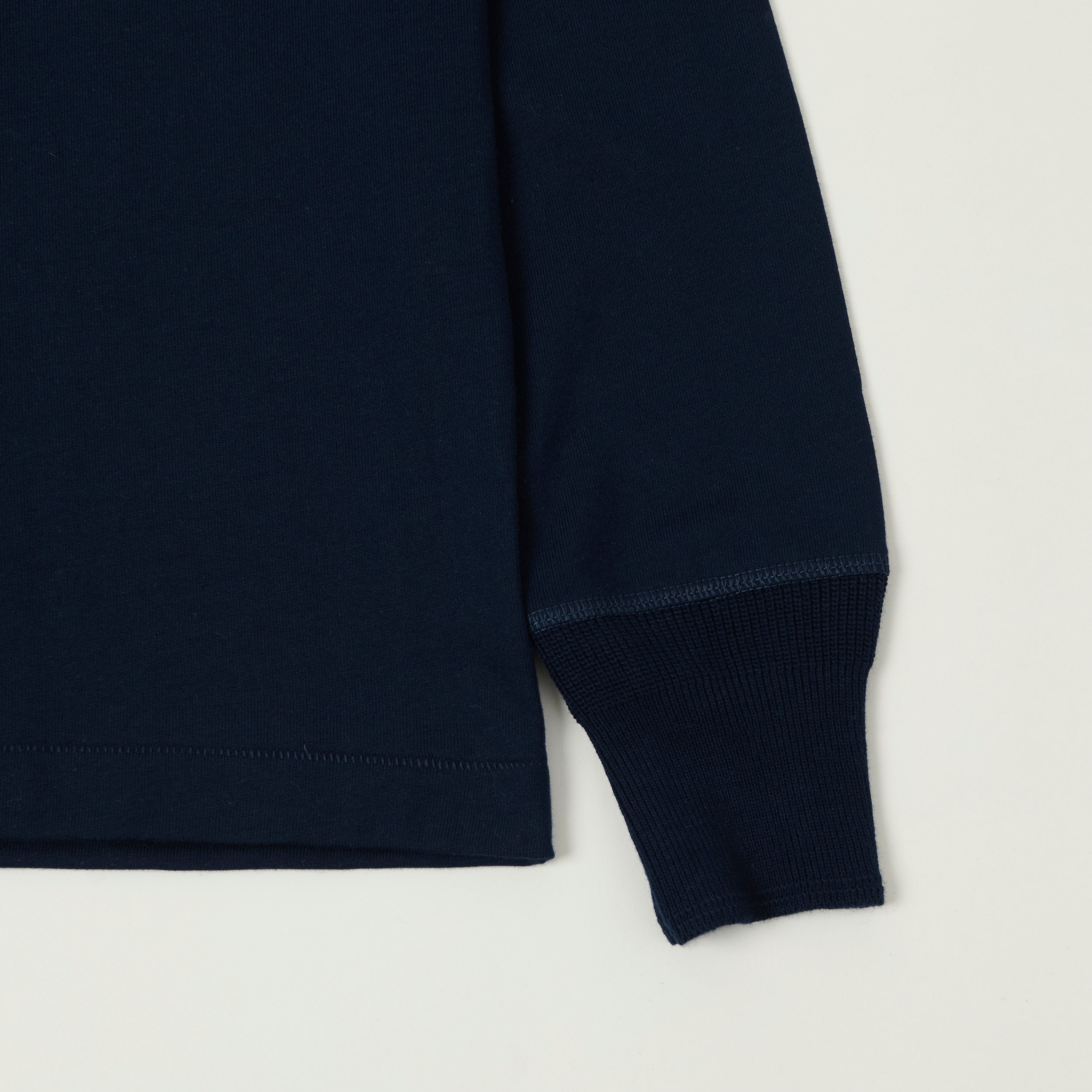 Merz b. Schwanen 2M06 Classic Long Sleeve Henley - Ink Blue