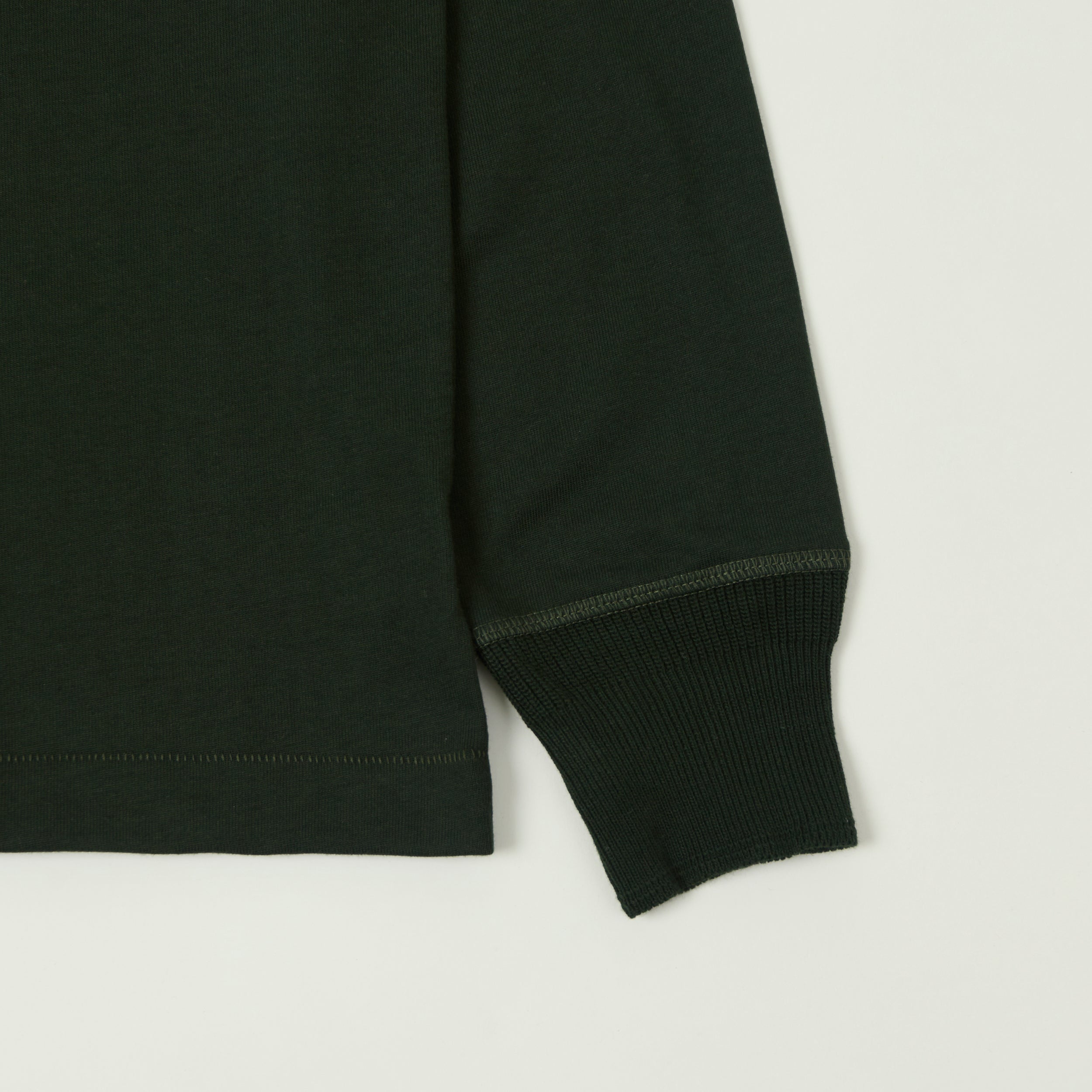 Merz b. Schwanen 2M06 Classic Long Sleeve Henley - Forest