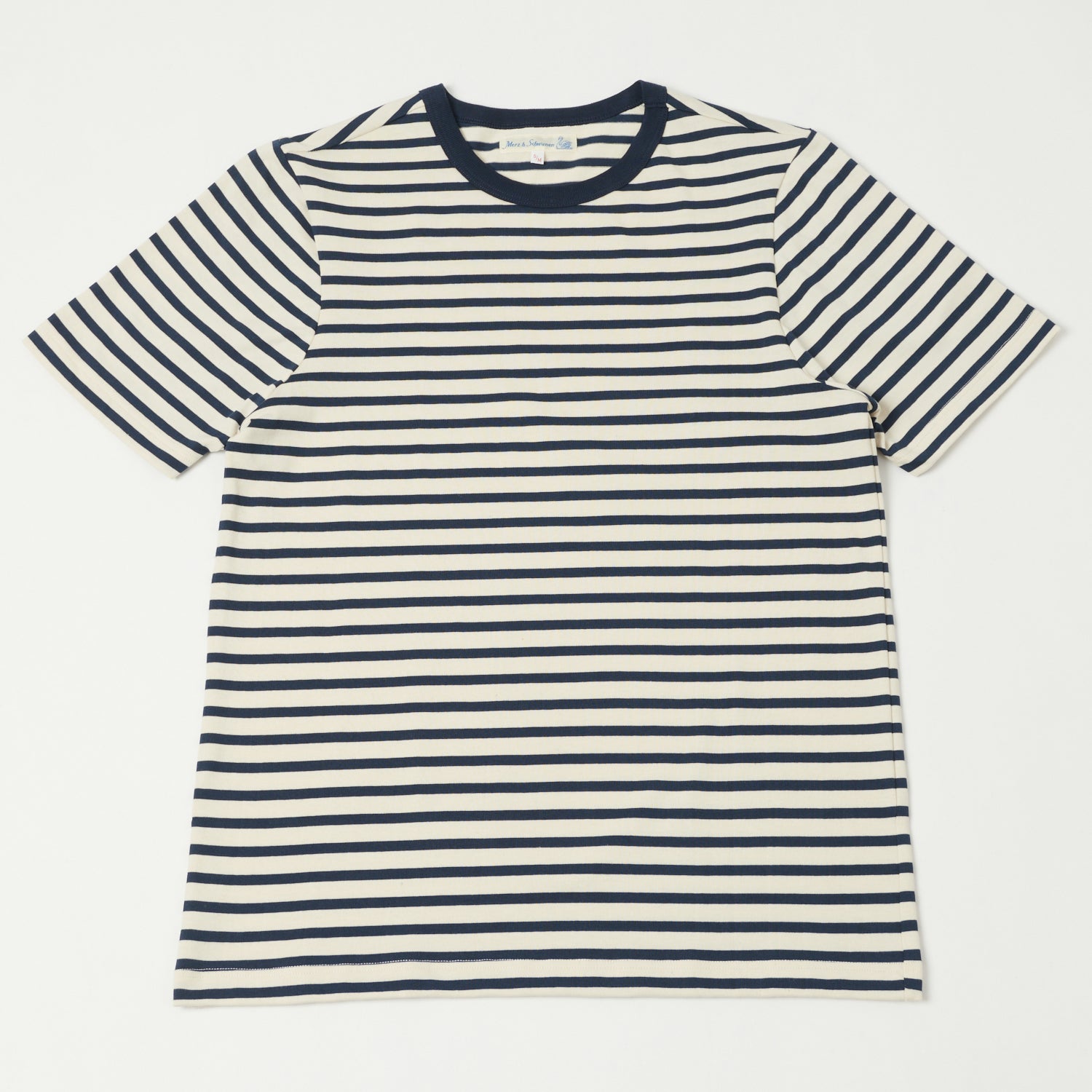 Merz b. Schwanen 2M14 Striped Relaxed T-Shirt - Ink/Nature