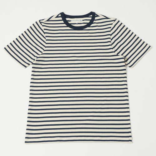 Merz b. Schwanen 2M14 Striped Relaxed T-Shirt - Ink/Nature