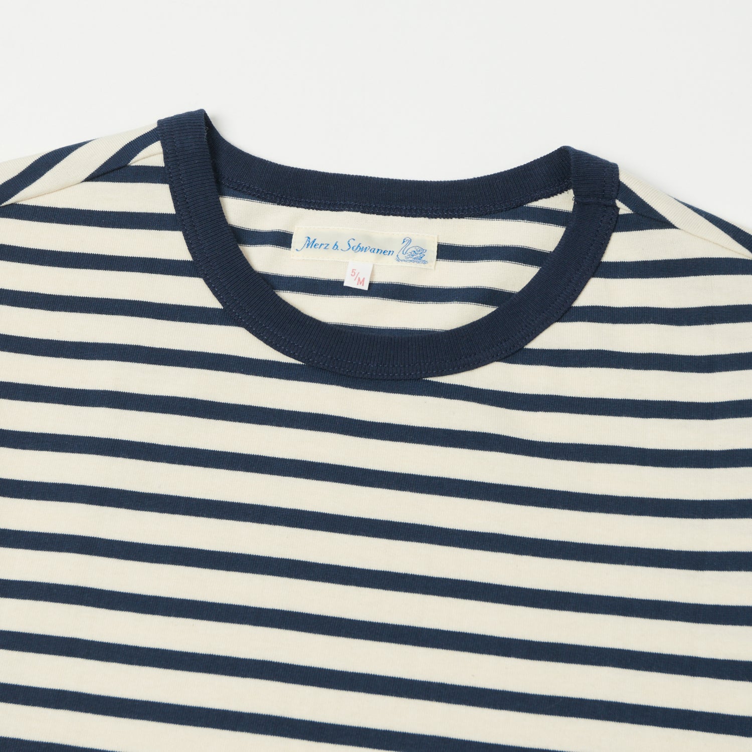Merz b. Schwanen 2M14 Striped Relaxed T-Shirt - Ink/Nature