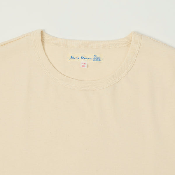 Merz b. Schwanen 2M15C Classic Cropped Jersey T-Shirt - Nature