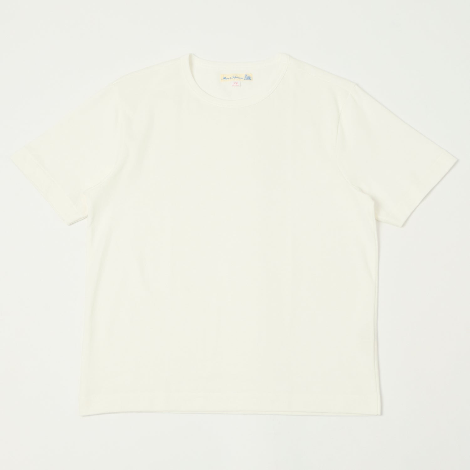 Merz b. Schwanen 2M15C Classic Cropped Jersey T-Shirt - White