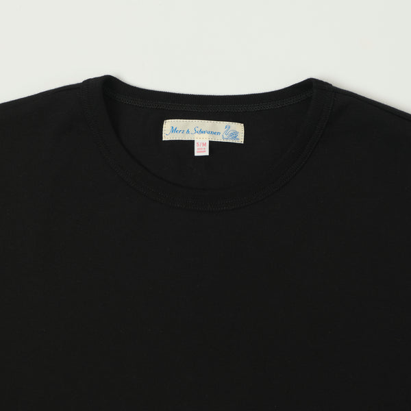 Merz b. Schwanen 2M15LS Classic Jersey Long Sleeve T-Shirt - Deep Black