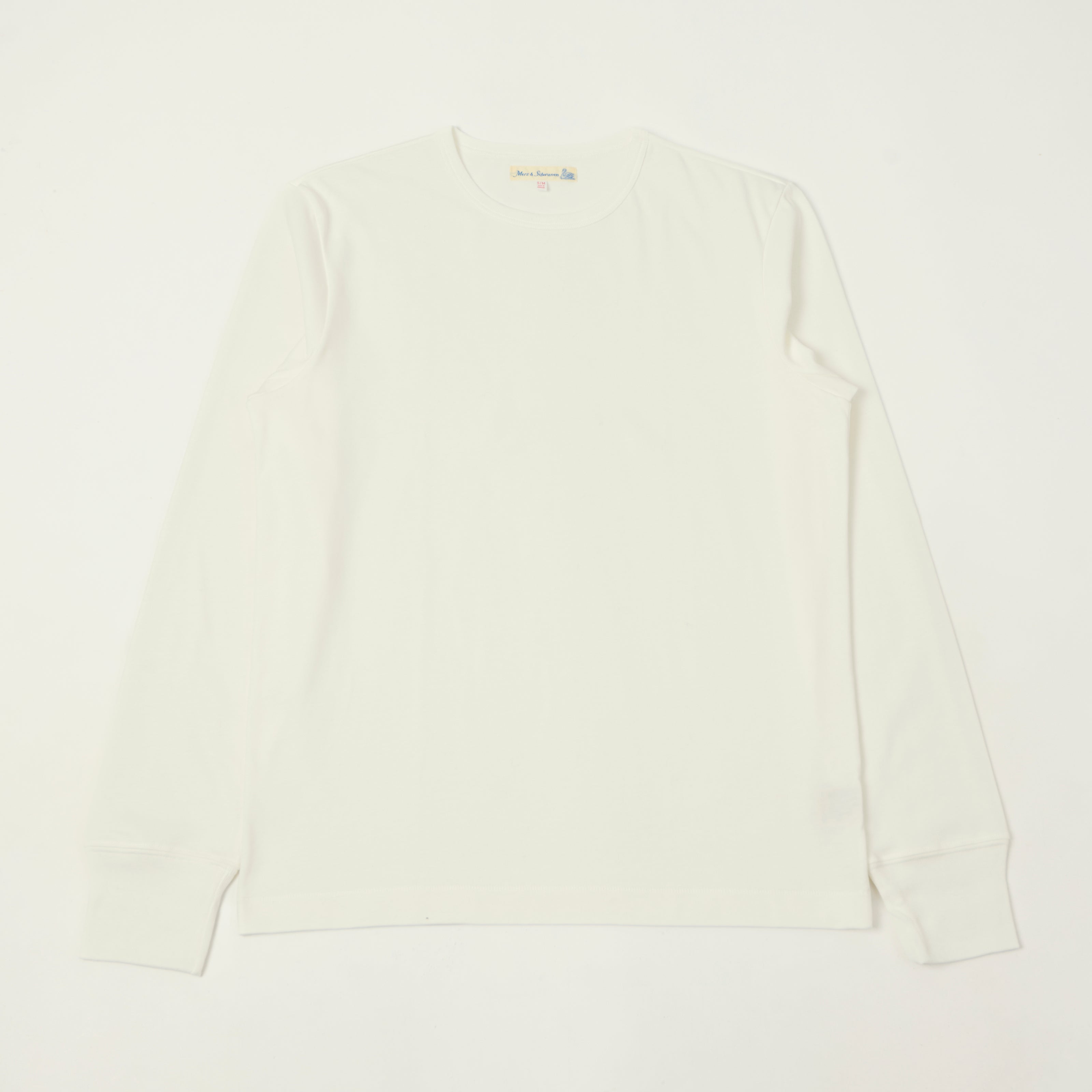 Merz b. Schwanen 2M15LS Classic Jersey Long Sleeve T-Shirt - White
