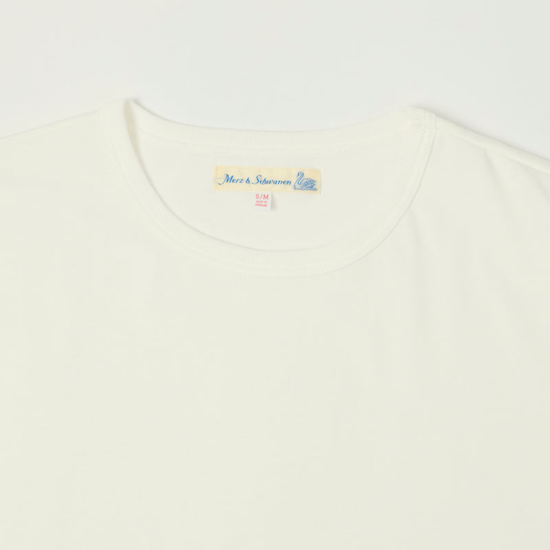 Merz b. Schwanen 2M15LS Classic Jersey Long Sleeve T-Shirt - White
