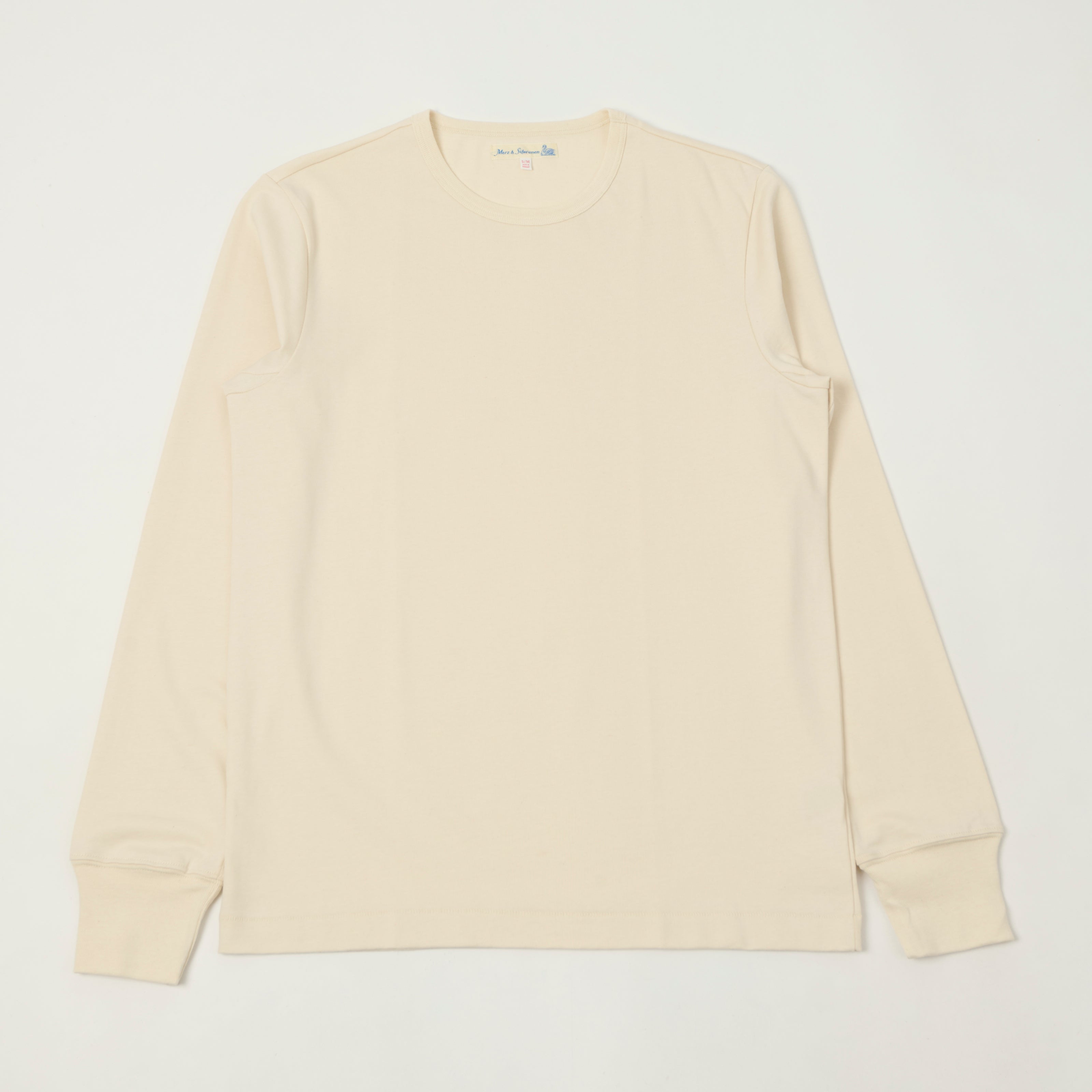 Merz b. Schwanen 2M15LS Classic Jersey Long Sleeve T-Shirt - Nature