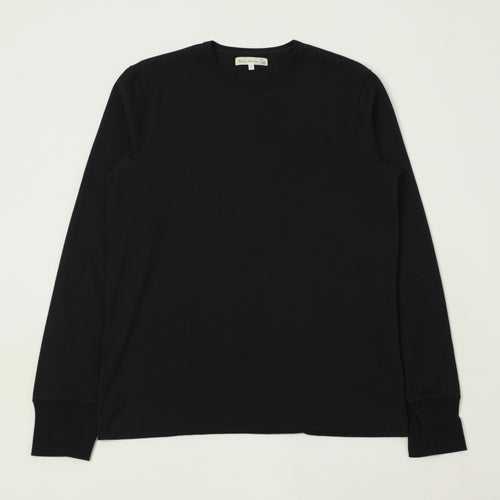 Merz b. Schwanen 2M15LS Classic Jersey Long Sleeve T-Shirt - Deep Black