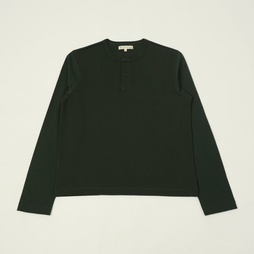 Merz b. Schwanen 2M16LS Classic Cropped Jersey Long Sleeve T-Shirt - Forest