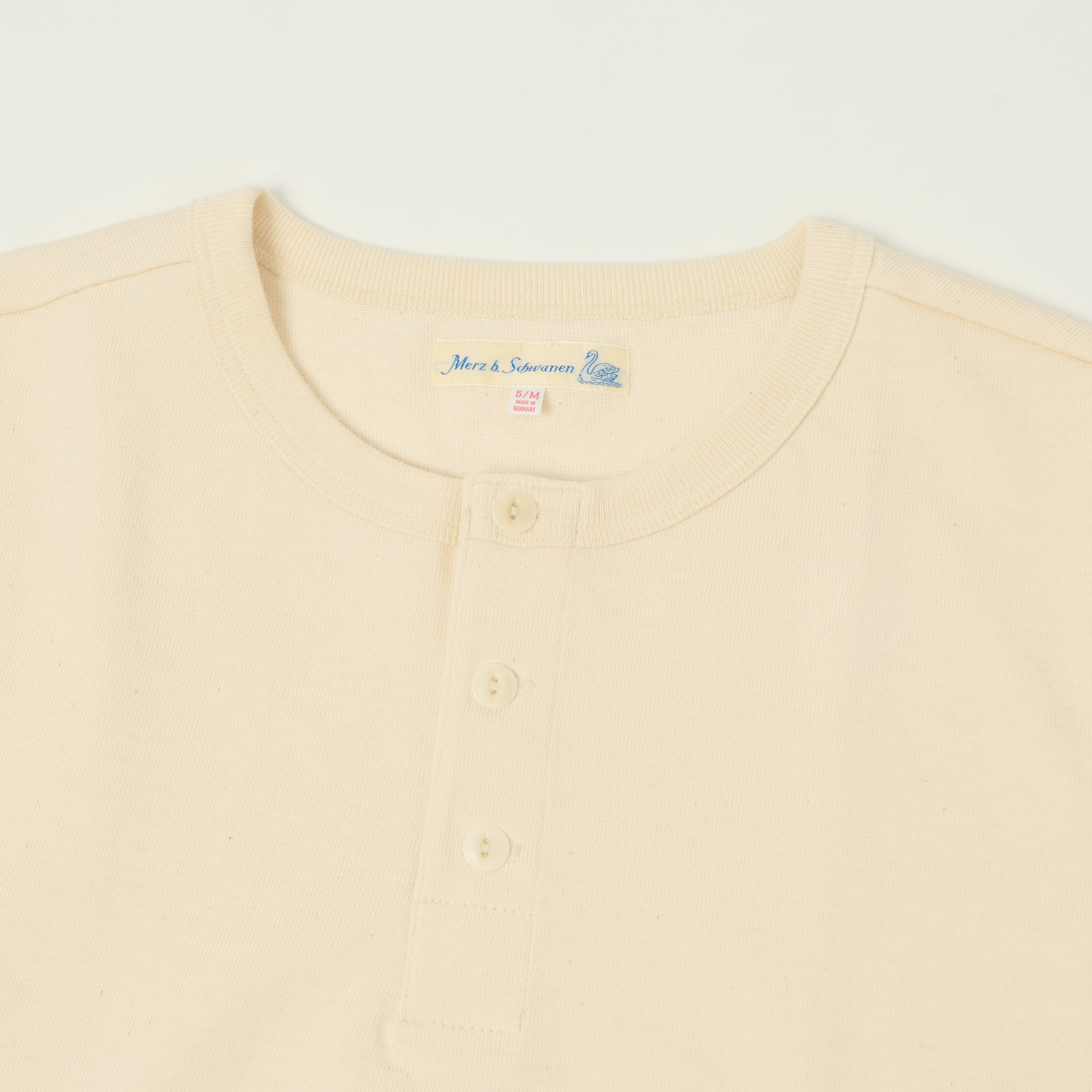 Merz b. Schwanen 'The Originals' 2S08 Relaxed Fit Heavyweight Long Sleeve Henley - Nature