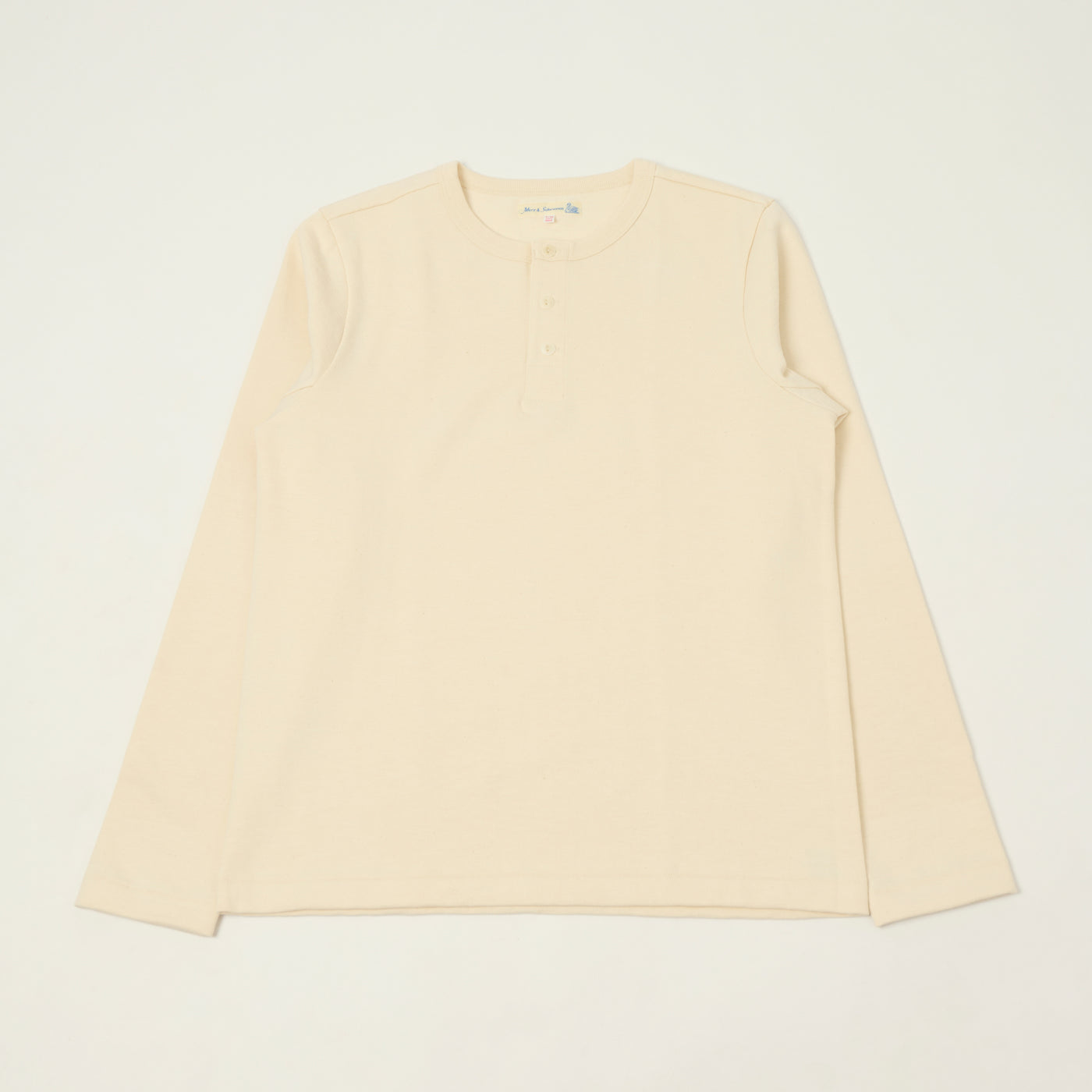 Merz b. Schwanen 'The Originals' 2S08 Relaxed Fit Heavyweight Long Sleeve Henley - Nature