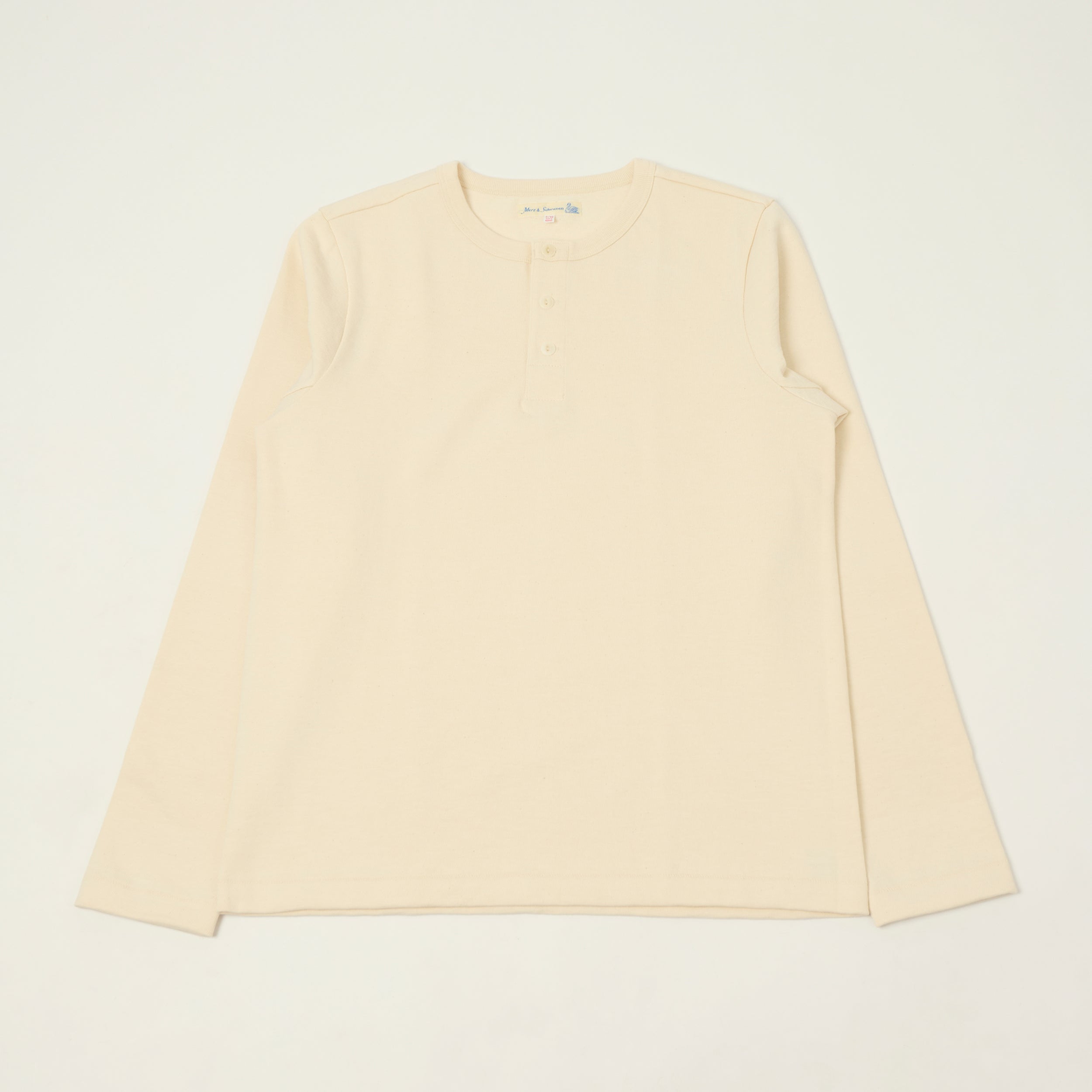 Merz b. Schwanen 'The Originals' 2S08 Relaxed Fit Heavyweight Long Sleeve Henley - Nature