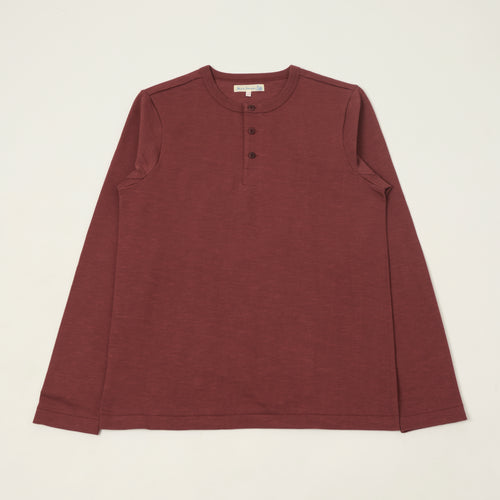 Merz b. Schwanen 'The Originals' 2S08 Relaxed Fit Heavyweight Long Sleeve Henley - Burgundy