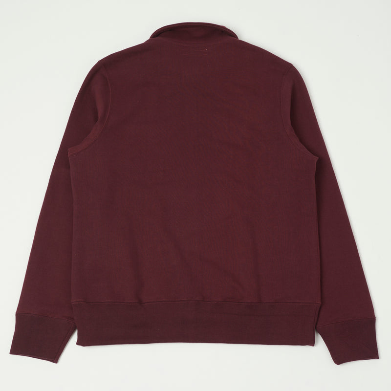 Merz b. Schwanen 342Z Half Zip Sweatshirt - Ruby Red