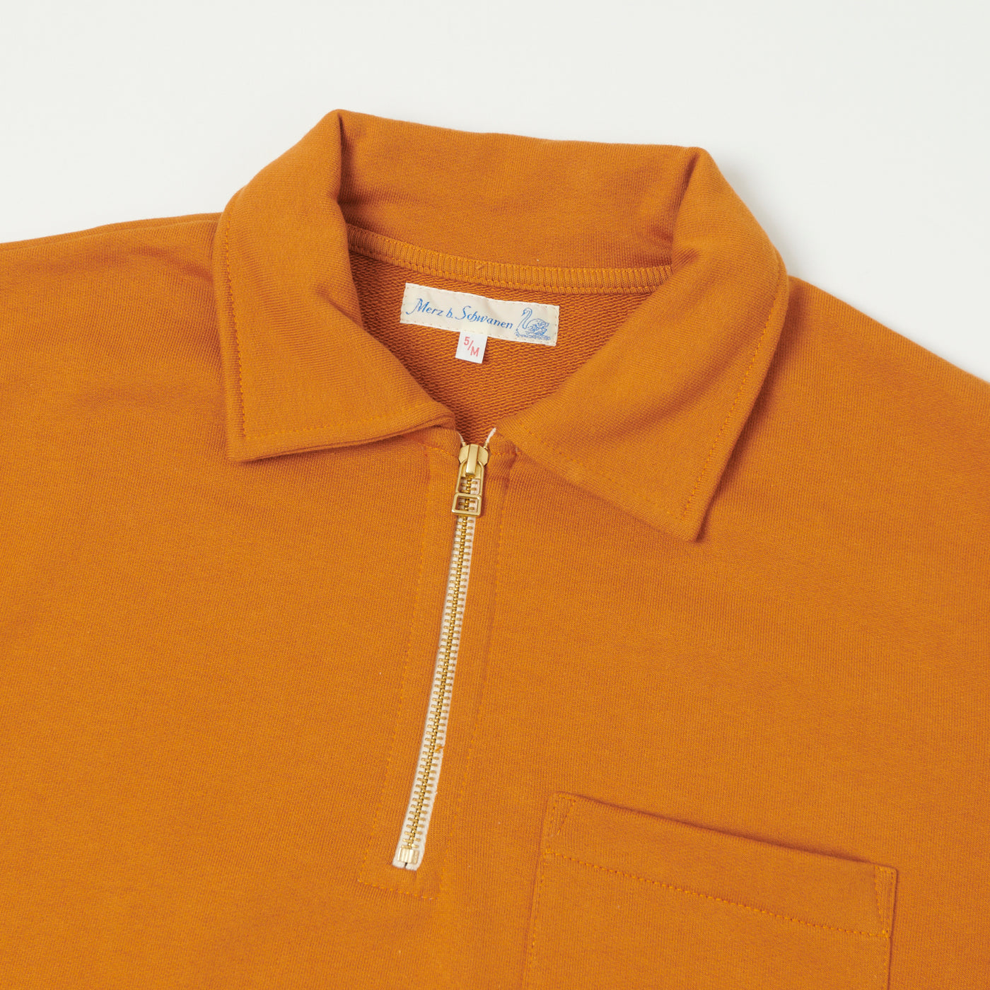 Merz b. Schwanen 342Z Half Zip Sweatshirt - Desert Sun