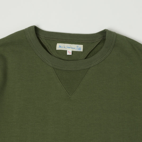 Merz b. Schwanen 346 Classic Sweatshirt - Army Green