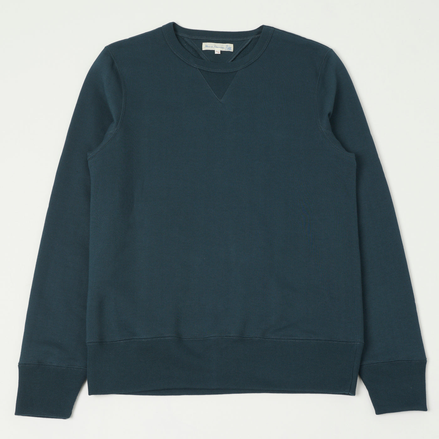 Merz b. Schwanen 346 Crew Neck Sweatshirt - Mineral Blue