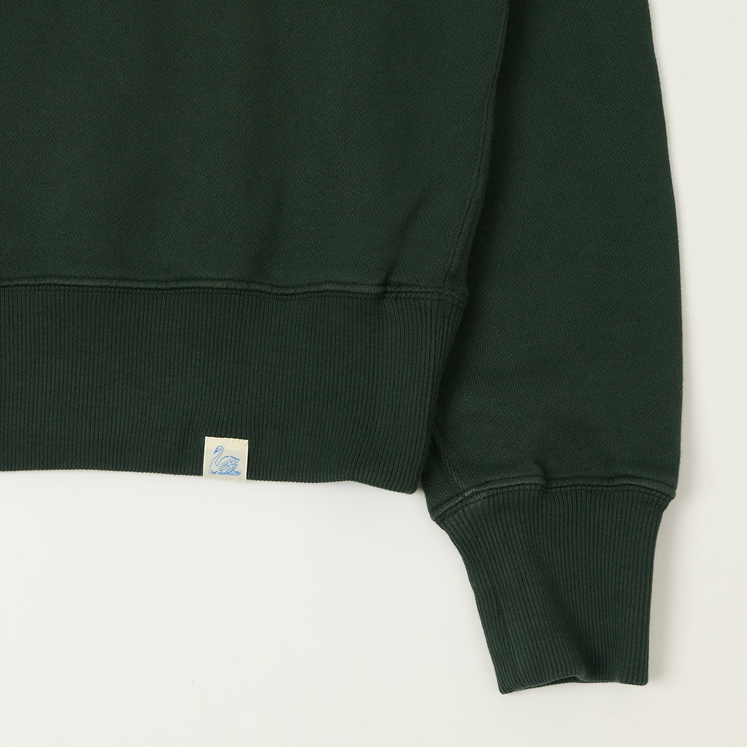 Merz b. Schwanen 'Good Basics' Quarter Zip Sweatshirt - Forest