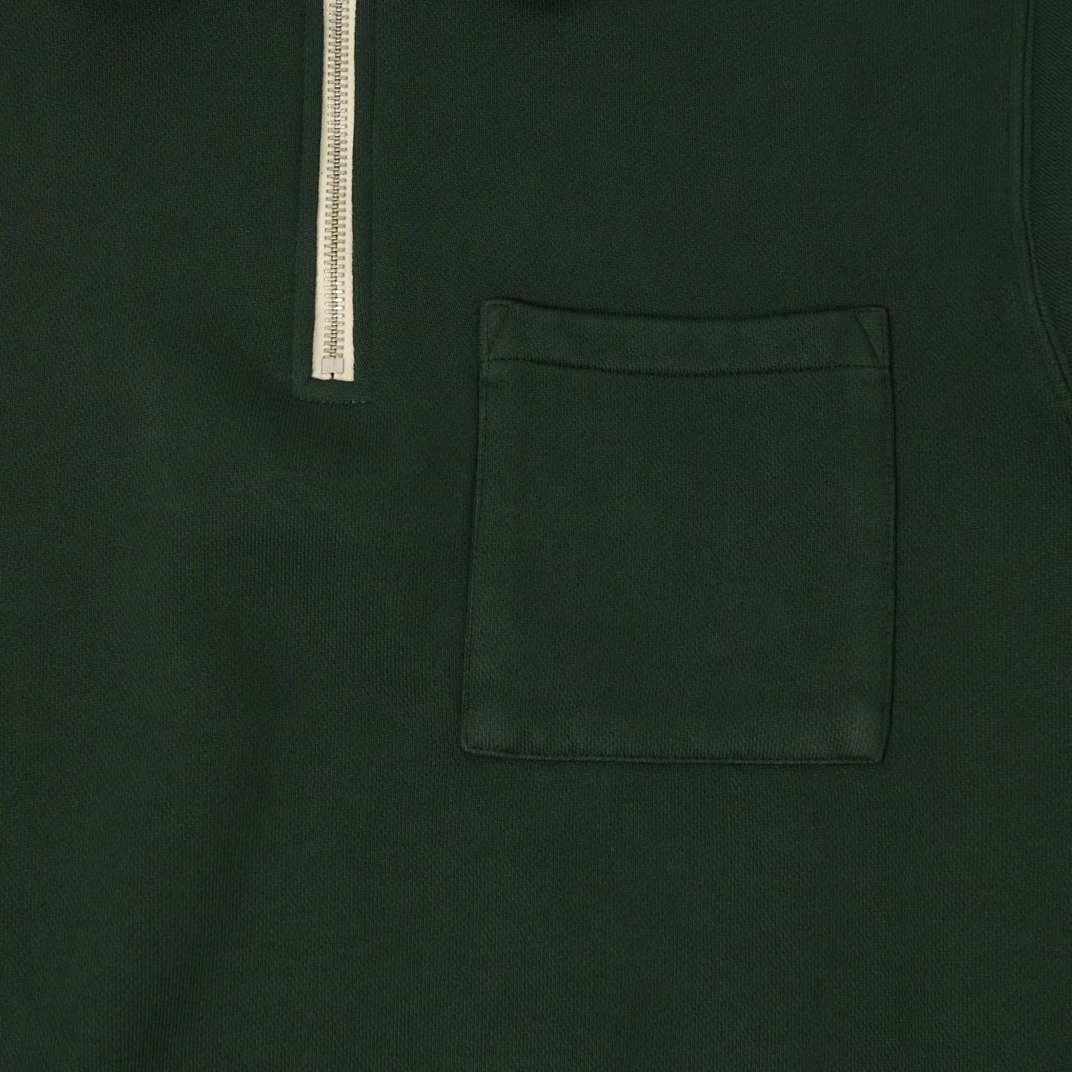 Merz b. Schwanen 'Good Basics' Quarter Zip Sweatshirt - Forest