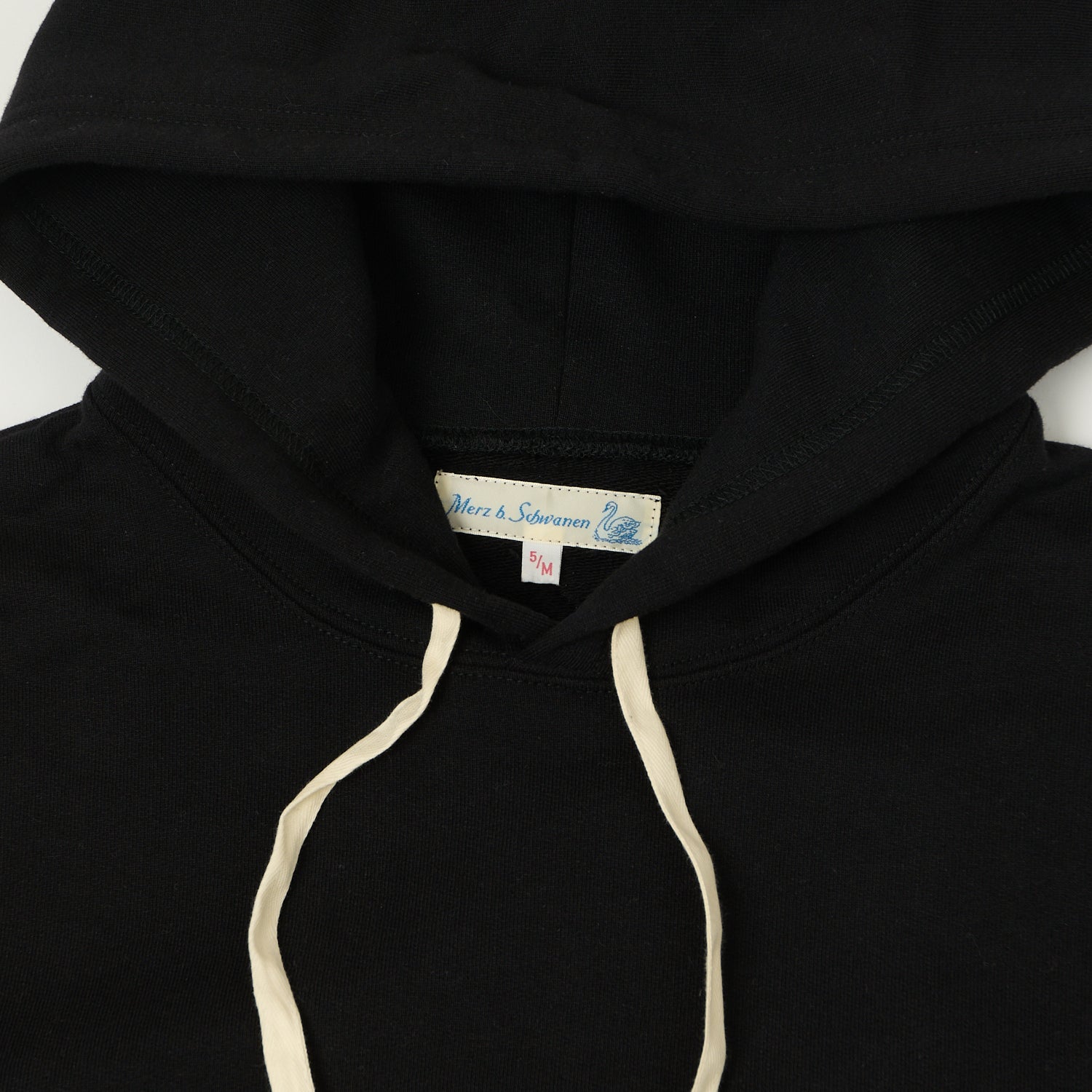 Merz b. Schwanen 382 Hooded Sweatshirt - Deep Black