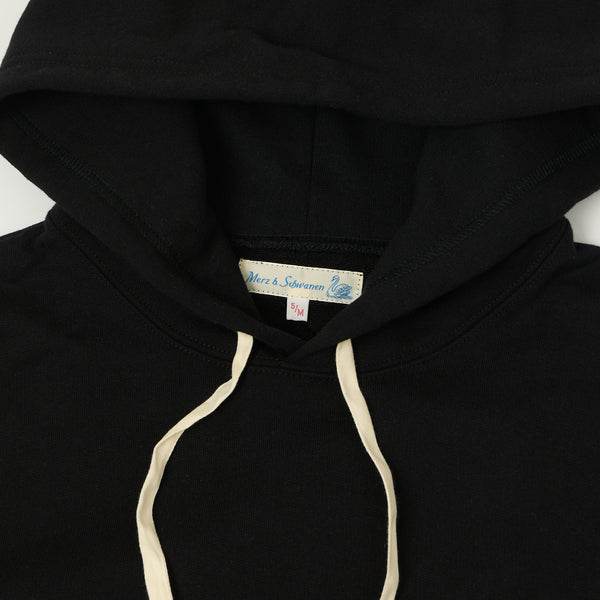 Merz b. Schwanen 382 Hooded Sweatshirt - Deep Black