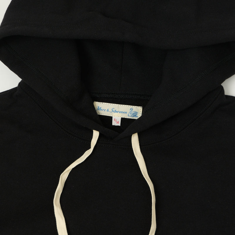 Merz b. Schwanen 382 Hooded Sweatshirt - Deep Black