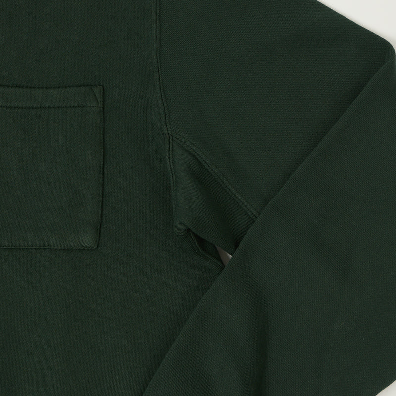 Merz b. Schwanen 'Good Basics' Quarter Zip Sweatshirt - Forest