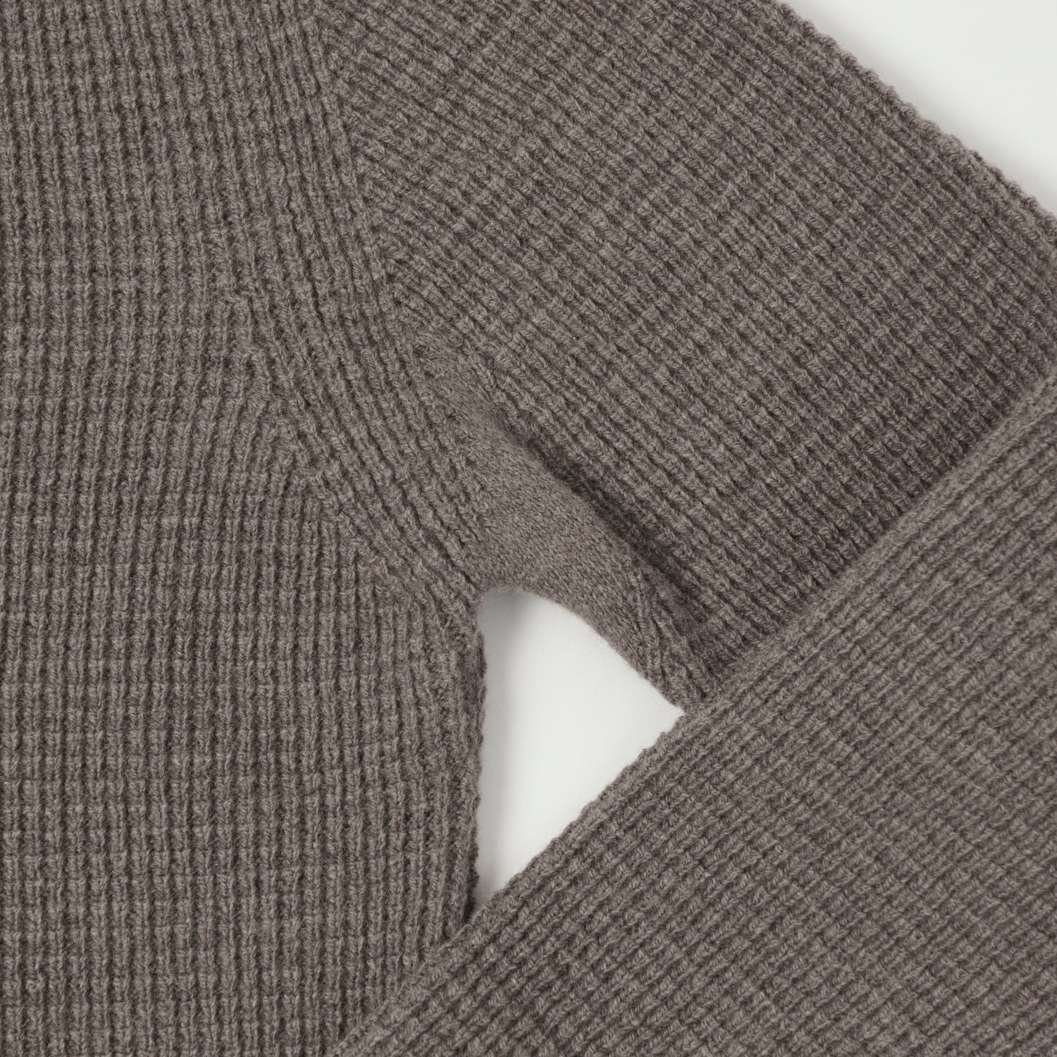 Merz b. Schwanen 'Good Basics' Merino/Cashmere Waffle Knit Pullover - Grain