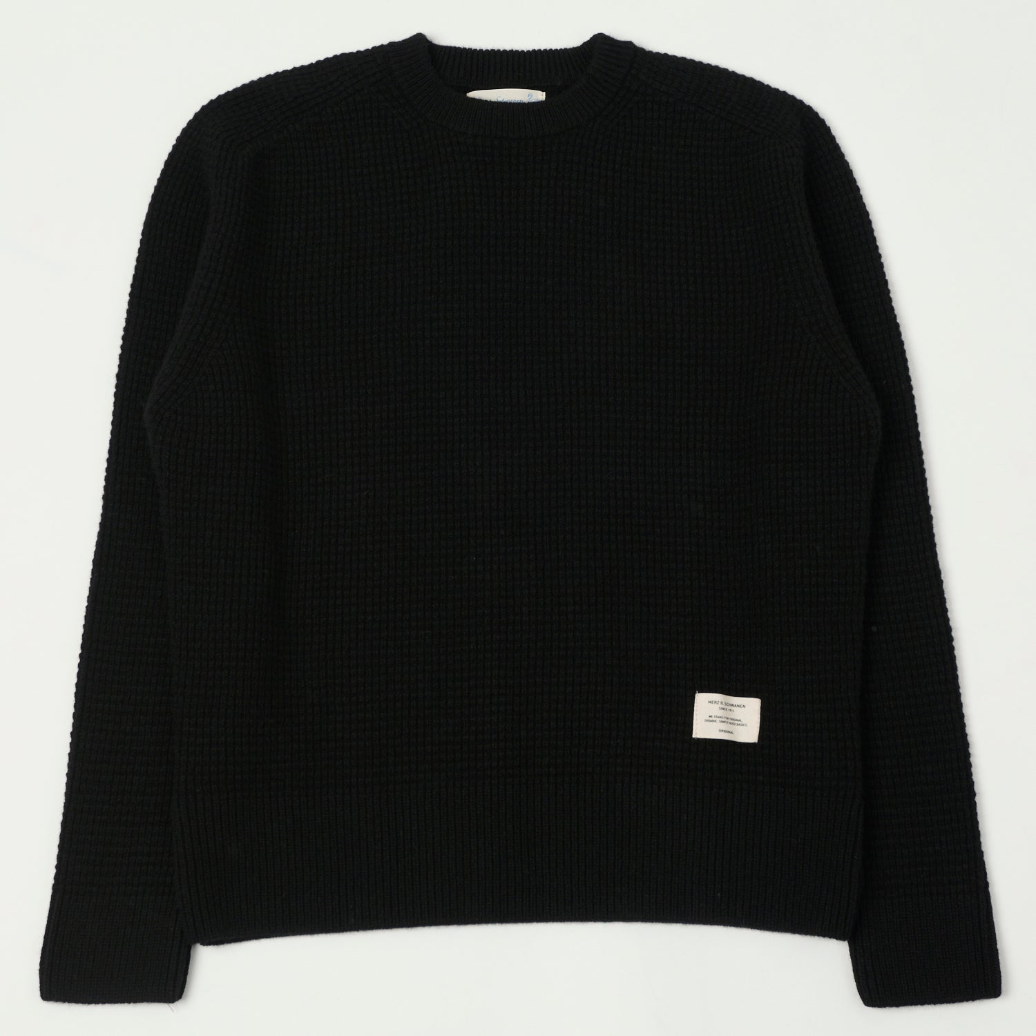 Merz b. Schwanen 'Good Basics' Merino/Cashmere Waffle Knit