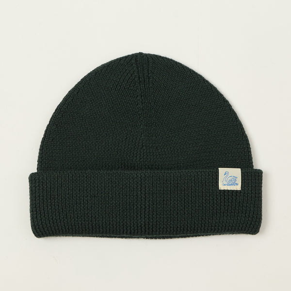 Merz b. Schwanen 'Good Basics' Classic Wool Beanie - Bottle Green