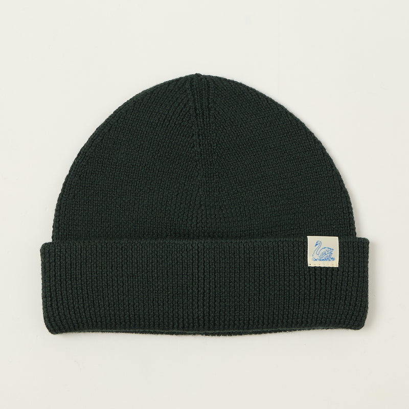 Merz b. Schwanen 'Good Basics' Classic Wool Beanie - Bottle Green