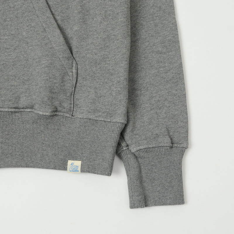 Merz b. Schwanen HDJKT02 Hooded Zip Sweatshirt - Grey Melange