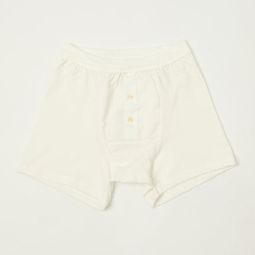 Merz b. Schwanen 255 Button Fly Boxer Brief - White