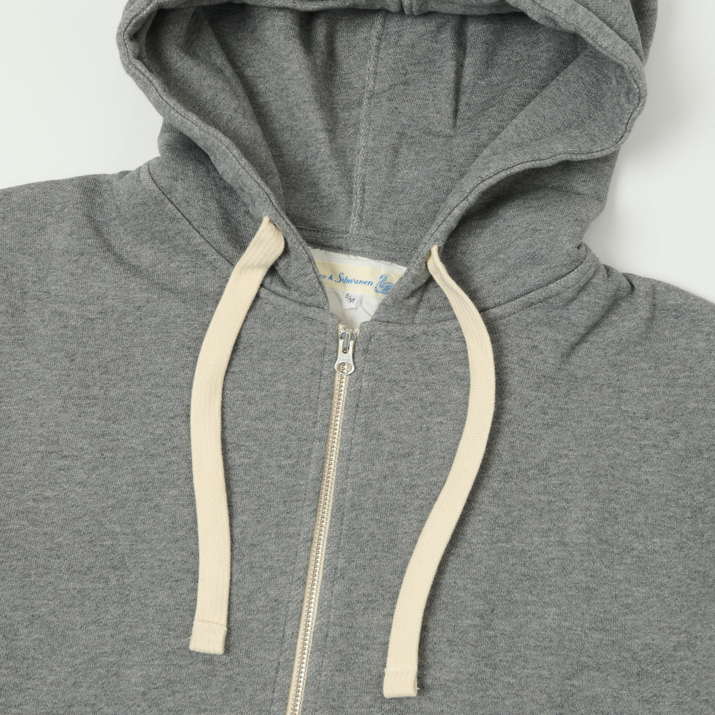 Merz b. Schwanen 'Good Basics' Full Zip Hoodie - Grey Melange