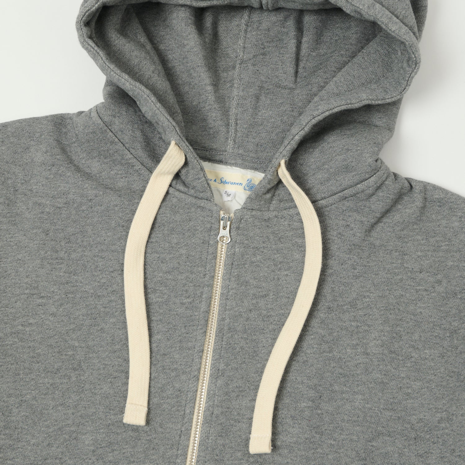 Merz b. Schwanen 'Good Basics' Full Zip Hoodie - Grey Melange