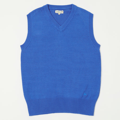 Merz b. Schwanen 'Good Basics' Plant Based Sweater Vest - Washed Blue