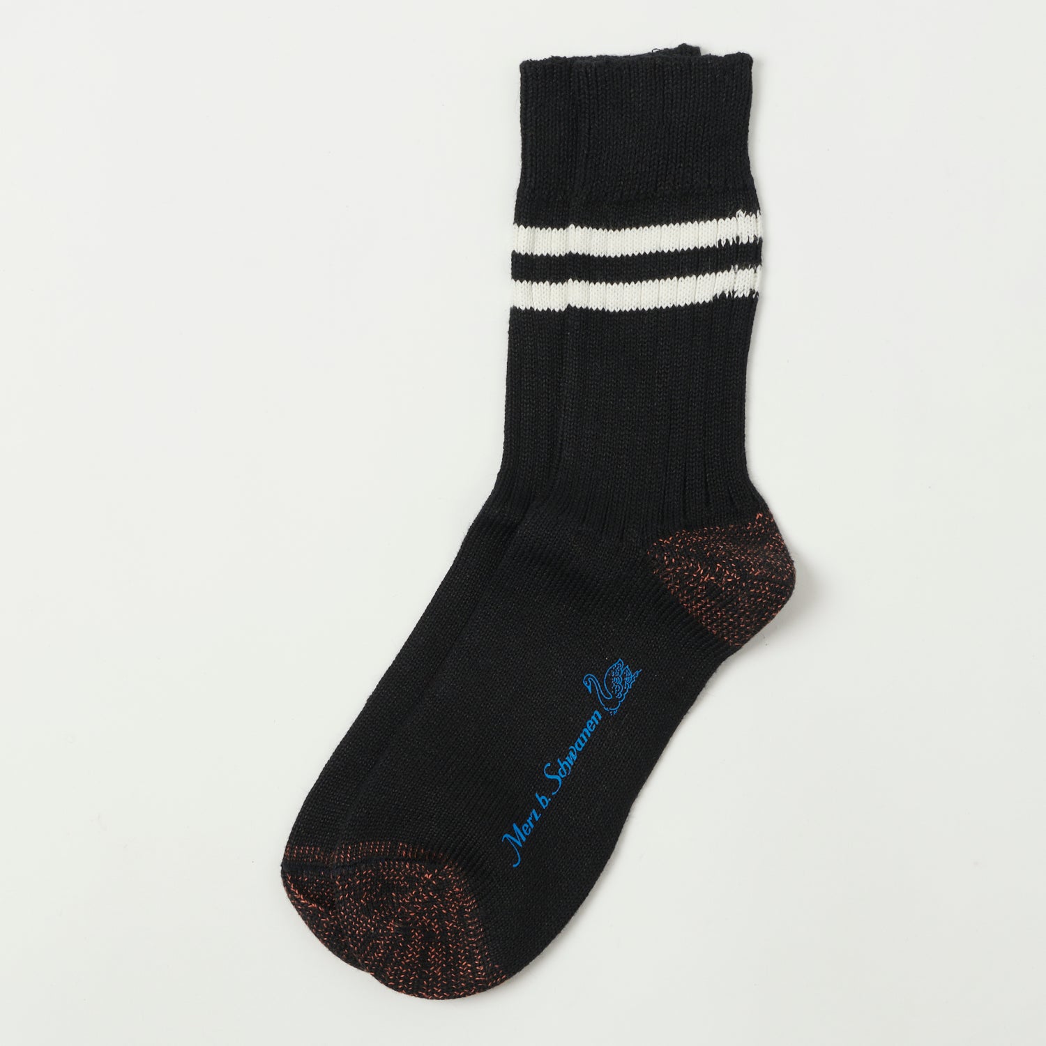 Merz b. Schwanen B75 Stripe Sock - Black