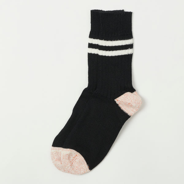 Merz b. Schwanen B75 Stripe Socks - Black/White