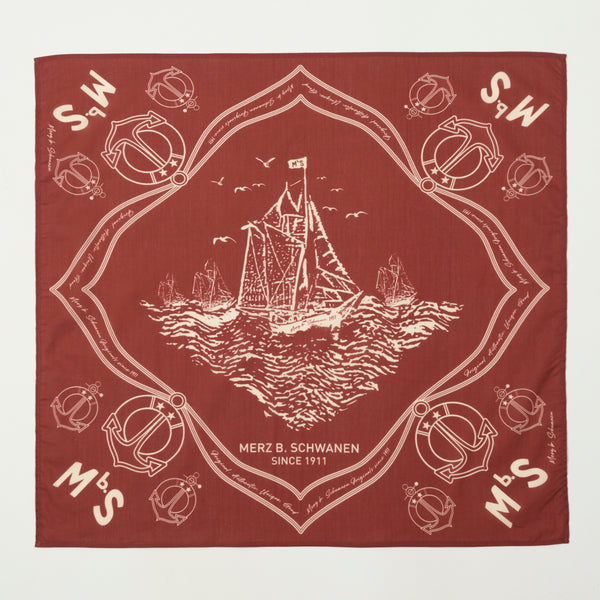 Merz b. Schwanen 'Good Basics' Cotton Bandana - Chestnut