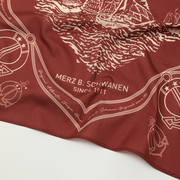 Merz b. Schwanen 'Good Basics' Cotton Bandana - Chestnut