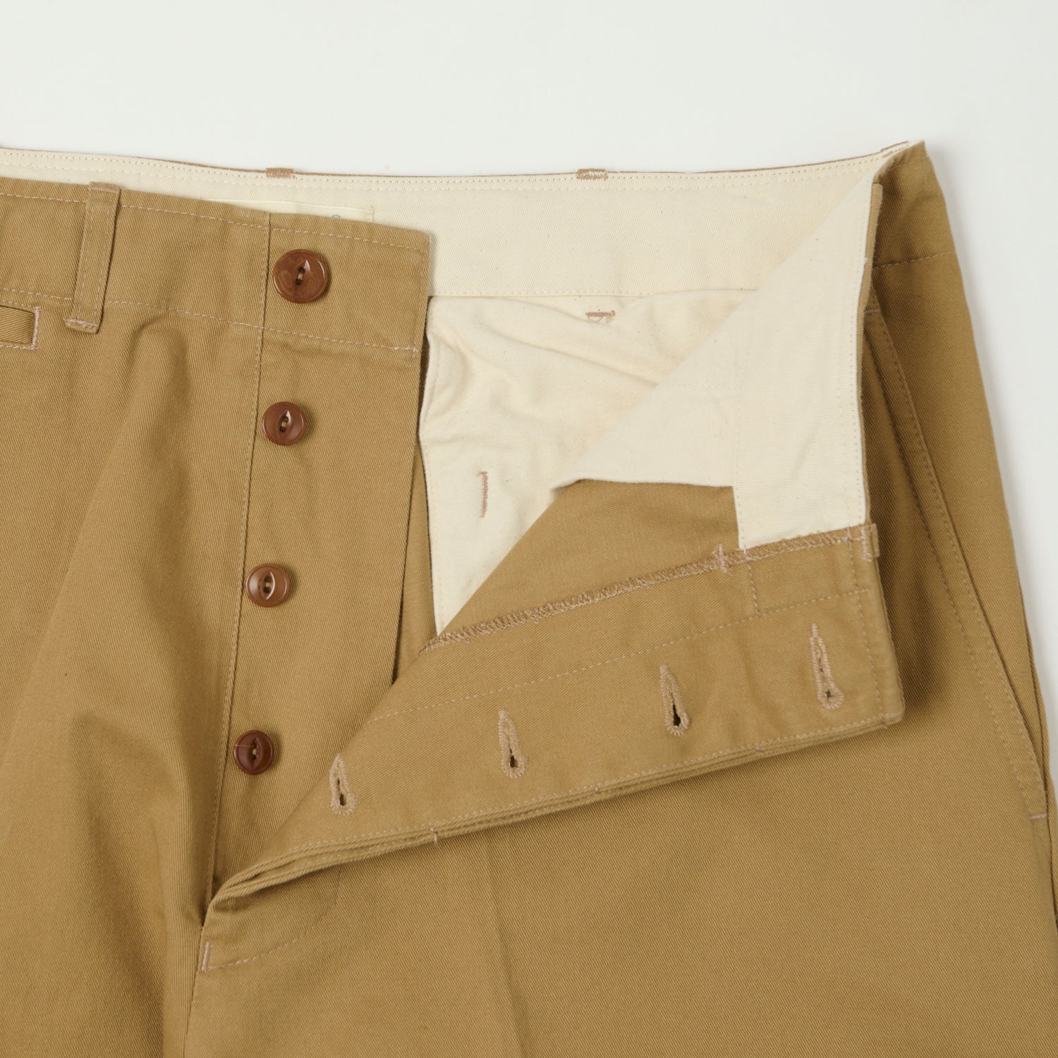 Merz b. Schwanen 'Good Basics' Organic Cotton Twill Chinos - Khaki