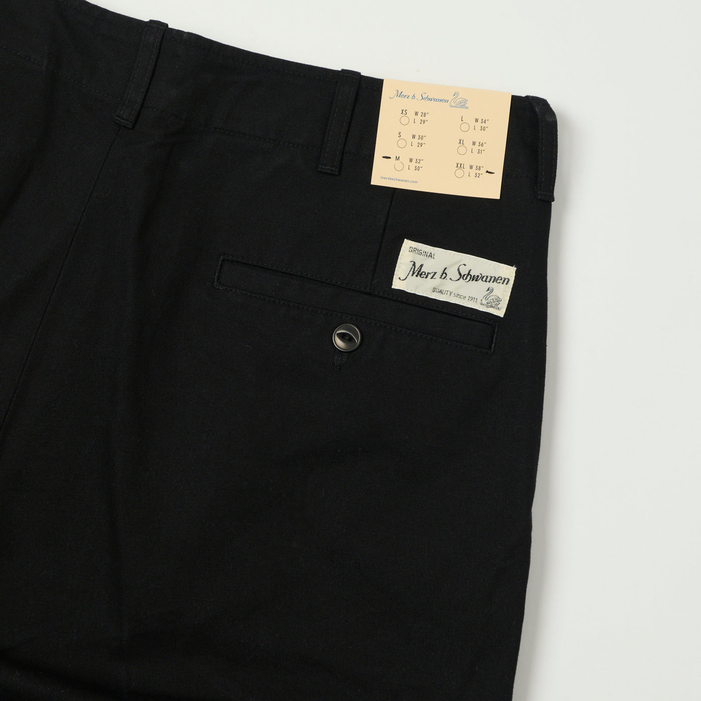 Merz b. Schwanen 'Good Basics' Organic Cotton Twill Chinos - Deep Black
